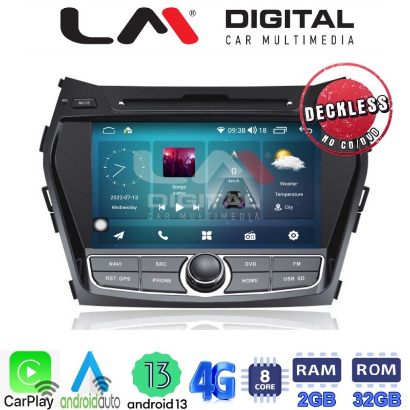 LM Digital - LM R8209 GPS Οθόνη OEM Multimedia Αυτοκινήτου για HYUNDAI IX45 2012-2017 (CarPlay/AndroidAuto/BT/GPS/WIFI/GPRS)